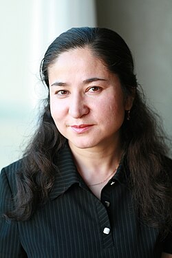 Portrait of Rahile Dawut in a dark shirt.
